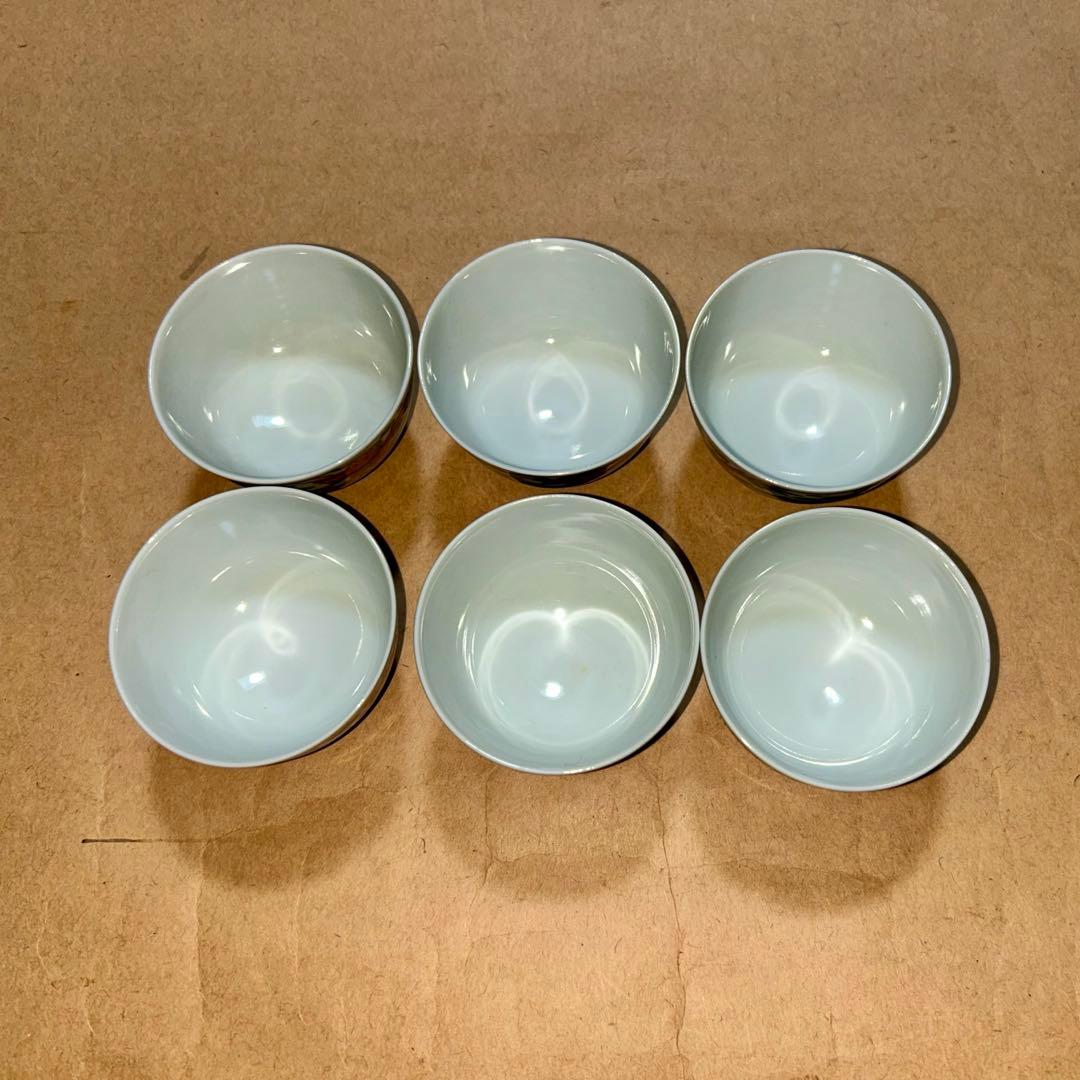 清昌 煎茶碗 汲出し碗 茗碗 煎茶道具 茶道具 青磁 竹林汲出茶碗（5