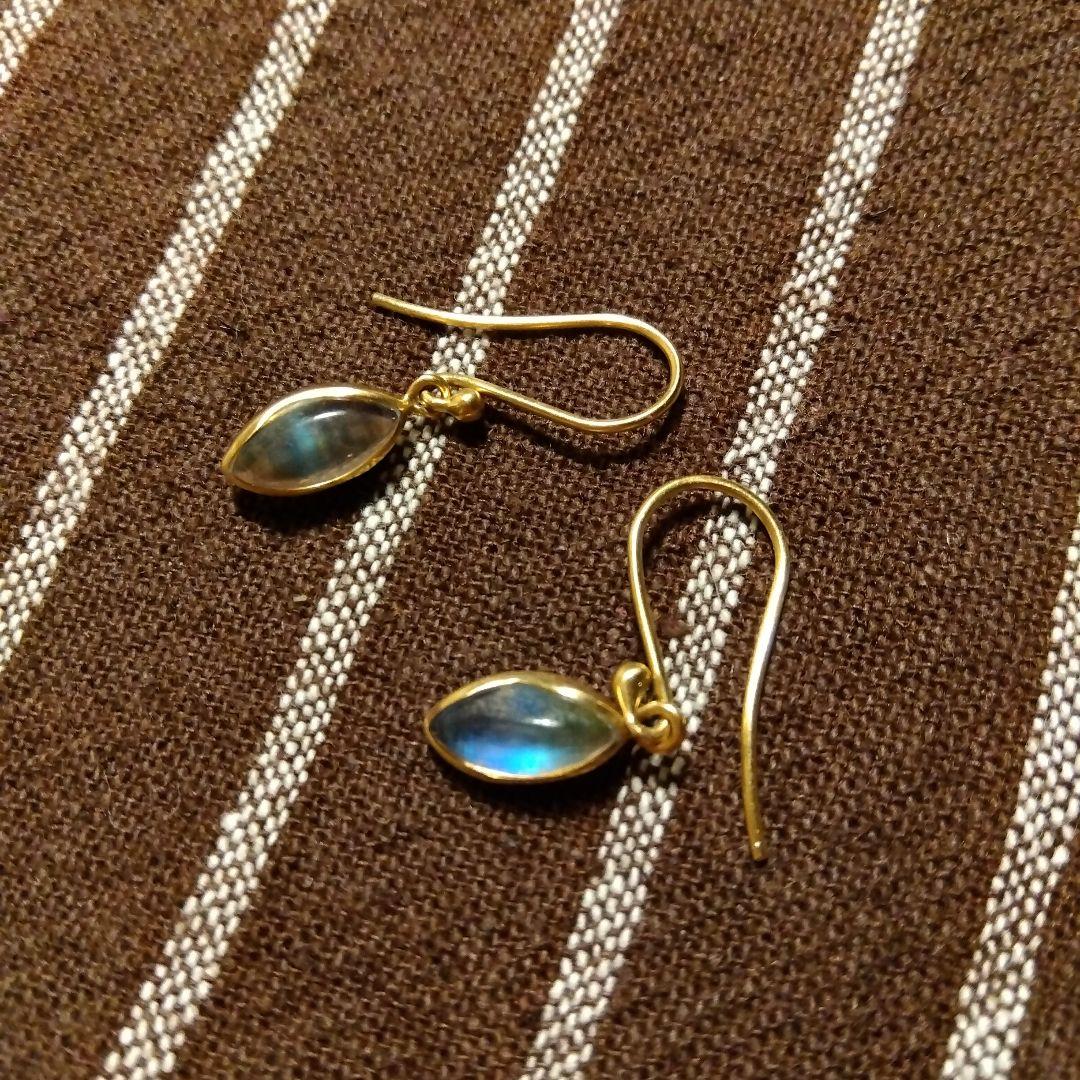 yasuhideono　18Kフックピアス　ムーンストーン　ヤスヒデオノ 楽天市場】yasuhide ono ヤスヒデオノ 天然石18Kバンチピアス style