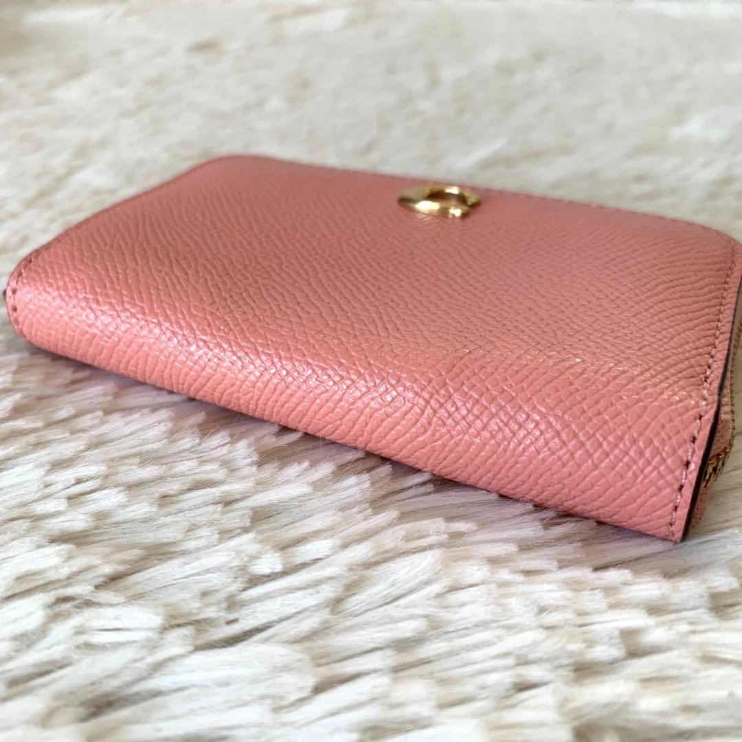 極美品【COACH】コーチ スモール ジップ アラウンド カード ケース