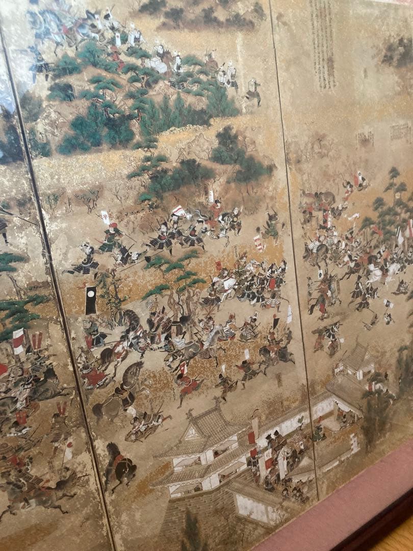 ひ*ん様 川中島合戦図屏風　額入
