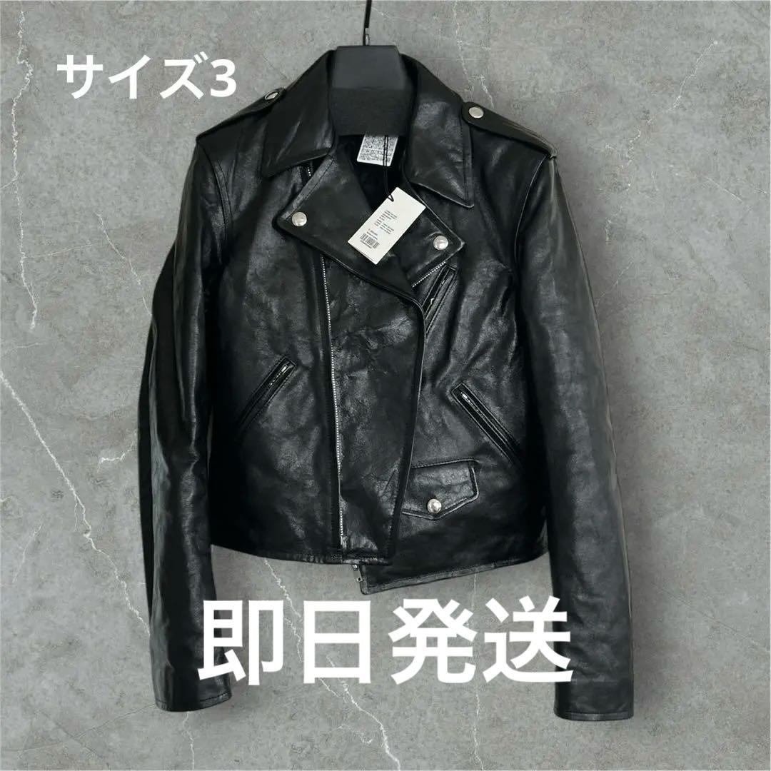 サイズ3】AURALEE Lamb Leather Riders Jacket HEAVY LAMB LEATHER