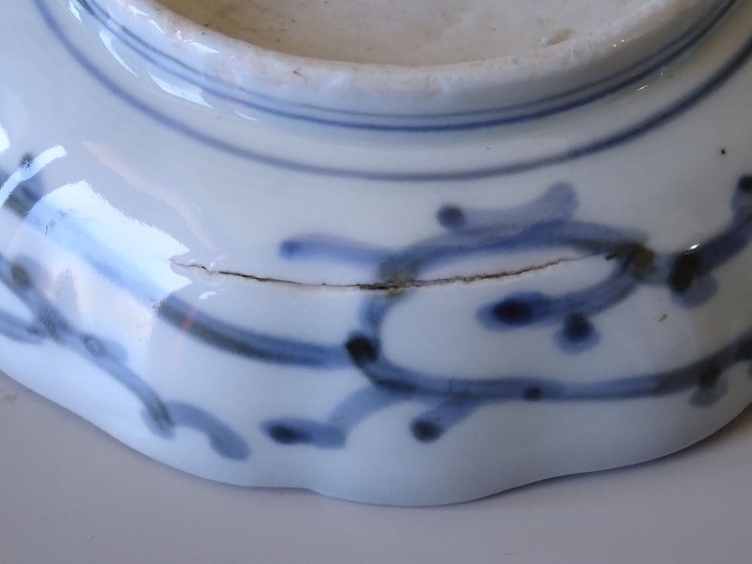 江戸時代 後期 古伊万里 松竹梅 蛸唐草文 膾皿 2客 なます皿 向付 取皿