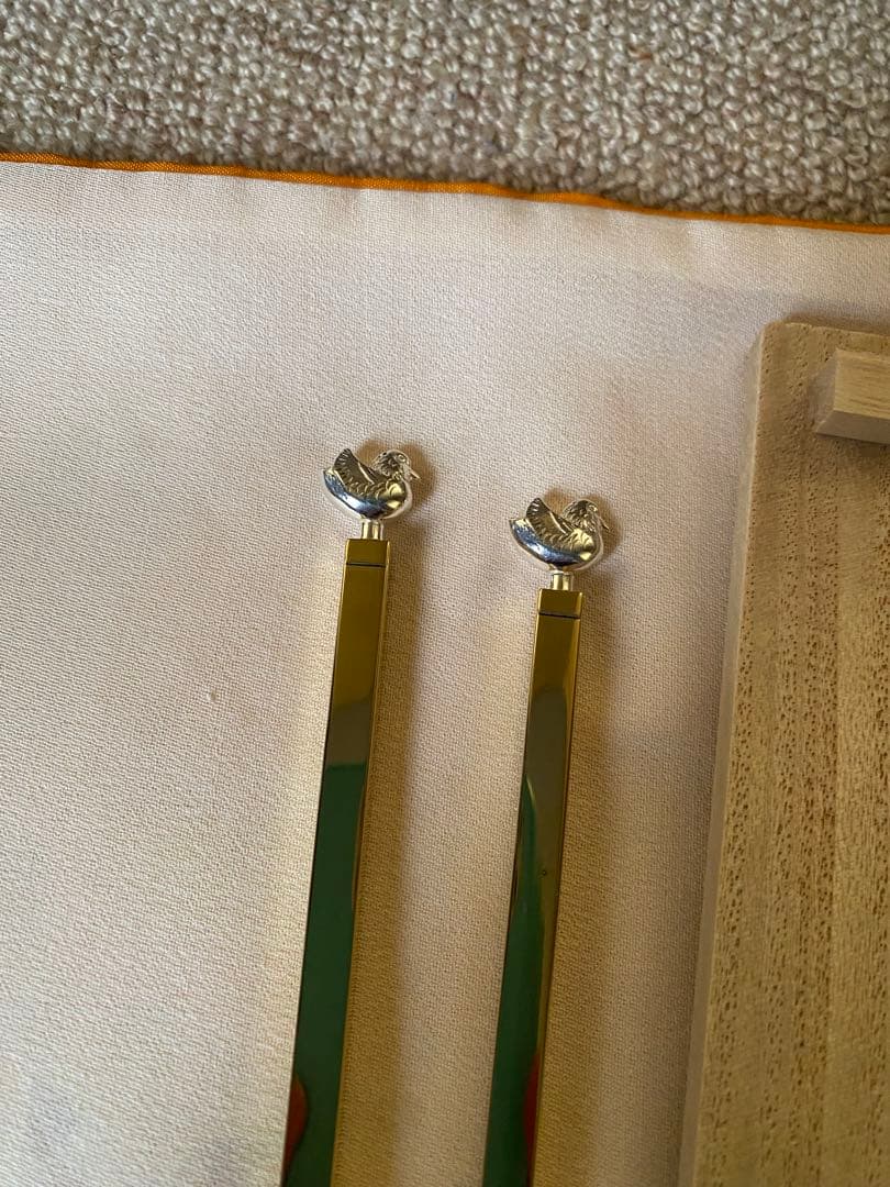 南鐐 飾火箸 鳥頭 金森紹栄氏作