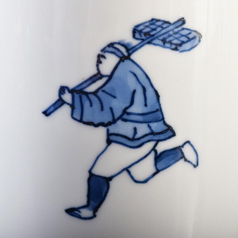 茶道具 西村徳泉造 染付 飛脚絵 火入 共布共箱 V R8669 - メルカリ