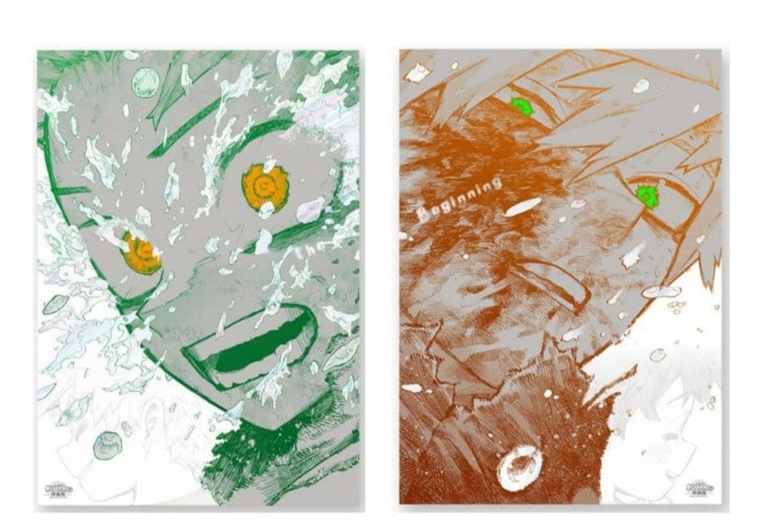 ヒロアカ 原画展 A2 アートポスター 2枚セット The Beginning ヒロアカ