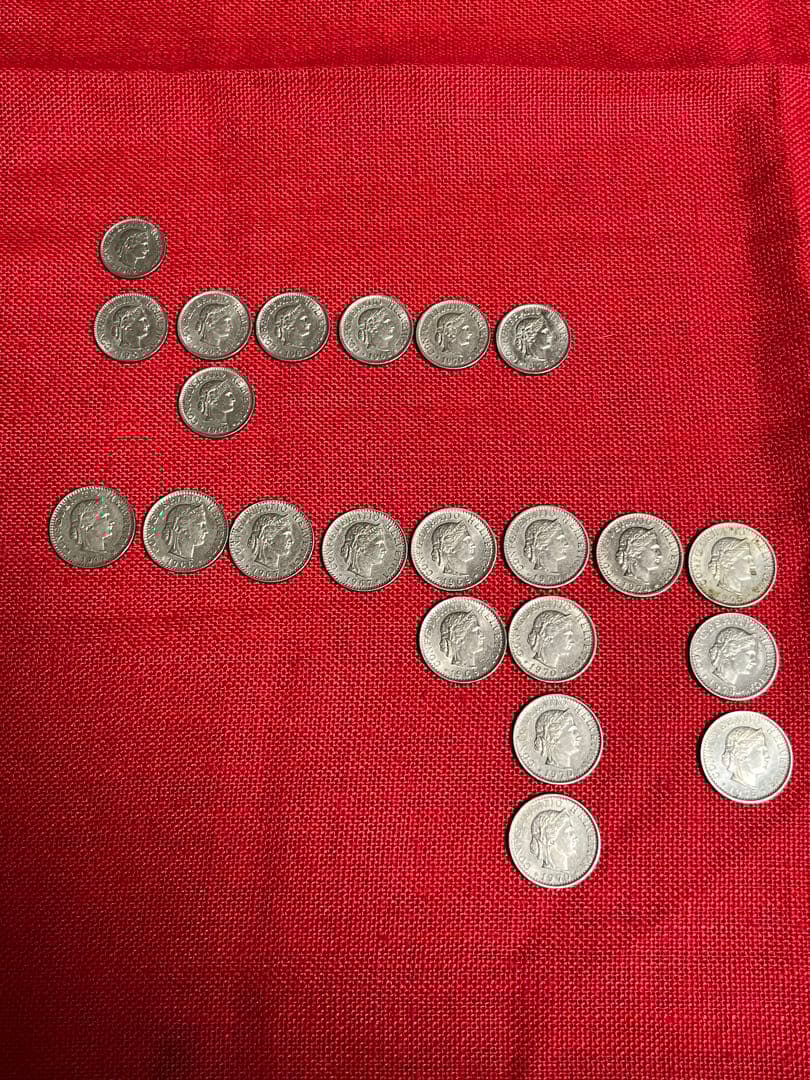 価格変更 スイス 5.10.20ラッペン 2分の1 1フラン計27枚 - メルカリ