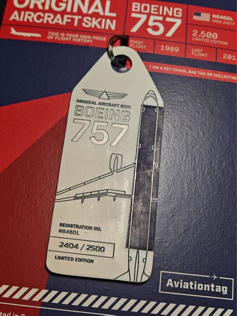 デルタ航空 Aviationtag B757 232 コンビ色 スイス航空 ルフトハンザ