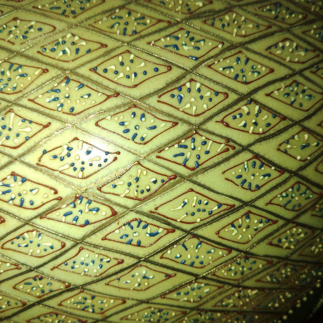 中国古玩　隆源　金彩鳥草花文壺　高さ40cm