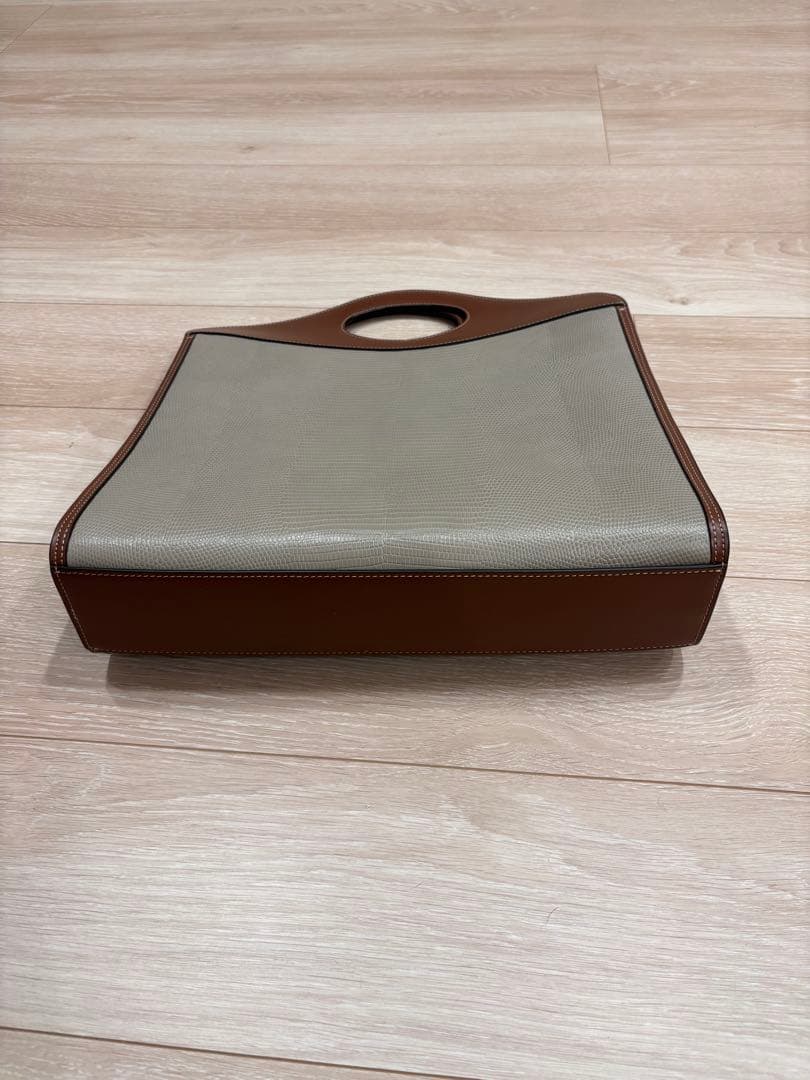 M*N様 美品バーバリー トップステッチ クロコ型押し ハンド/ショルダーバッグ