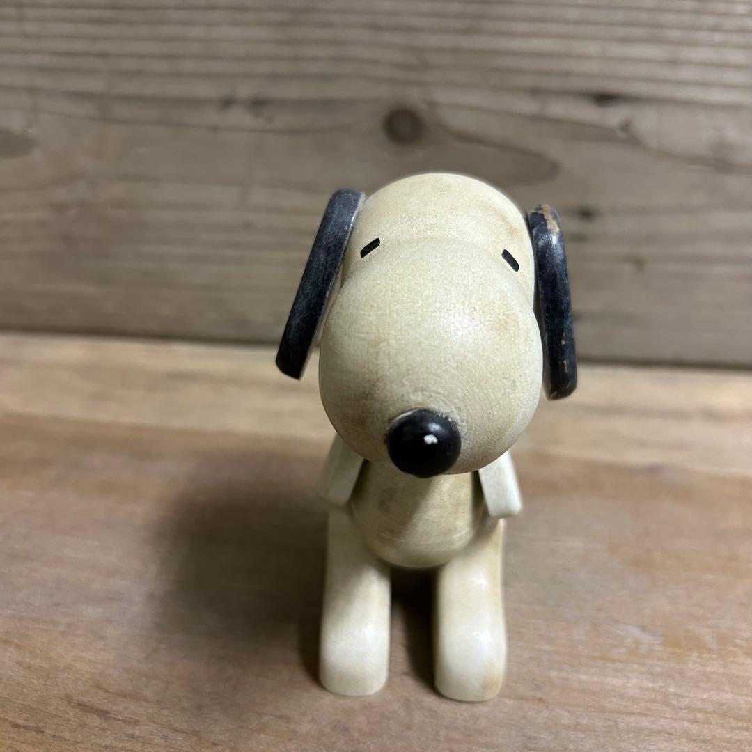 ヴィンテージ 木製 スヌーピー フィギュア b