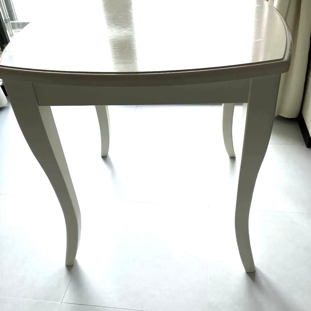 美品　Francfranc 猫脚　ダイニングテーブル75センチ　アイボリー