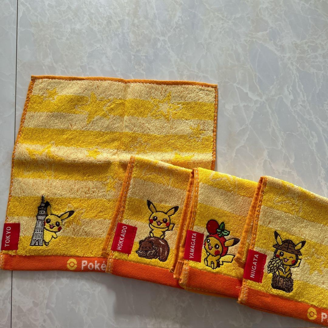 ポケモン ご当地タオル ピカチュウ ハンドタオル 6枚セット
