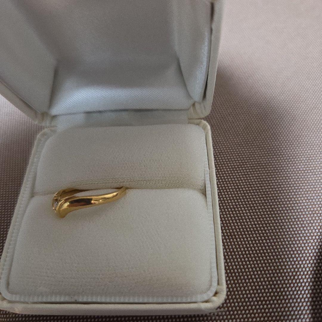 K18 総量2gダイアモンドゴールドリング