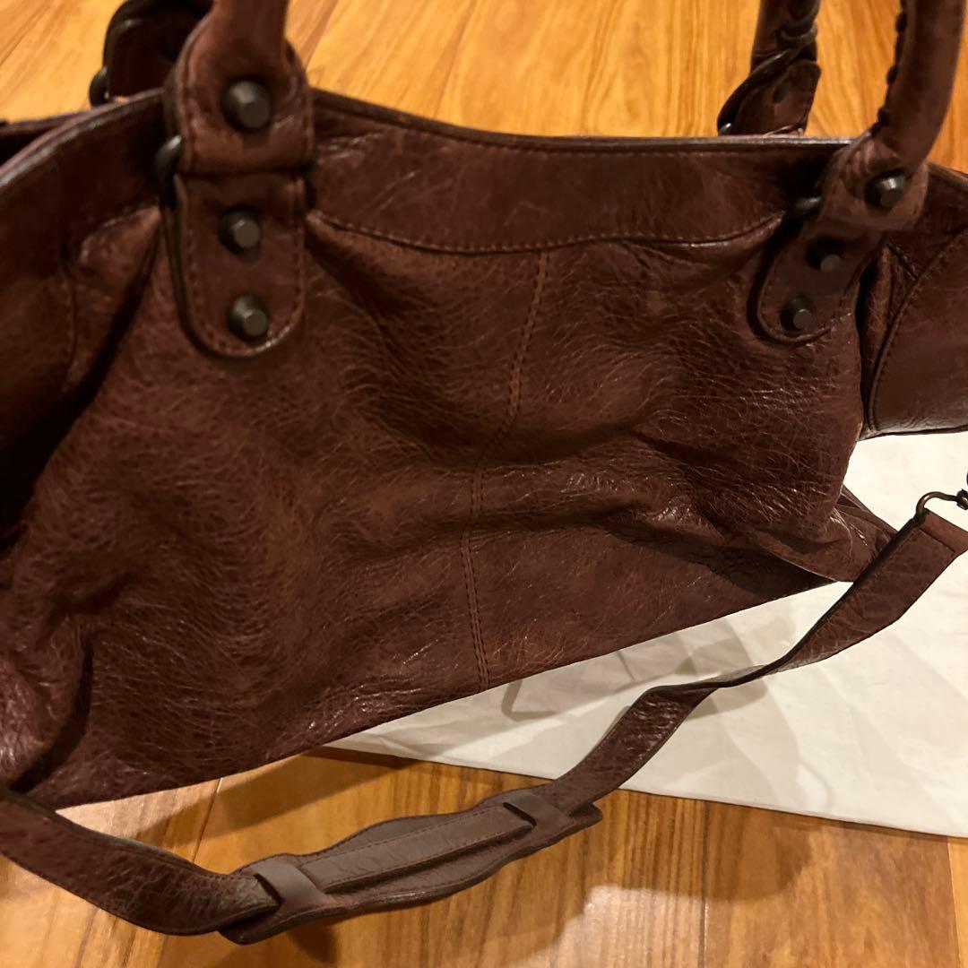 Balenciaga ブラウンレザー ハンドバッグ