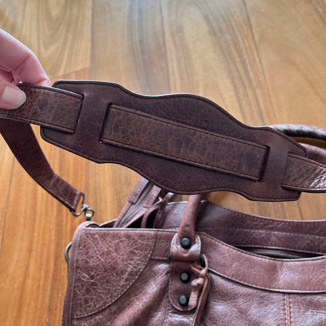 Balenciaga ブラウンレザー ハンドバッグ