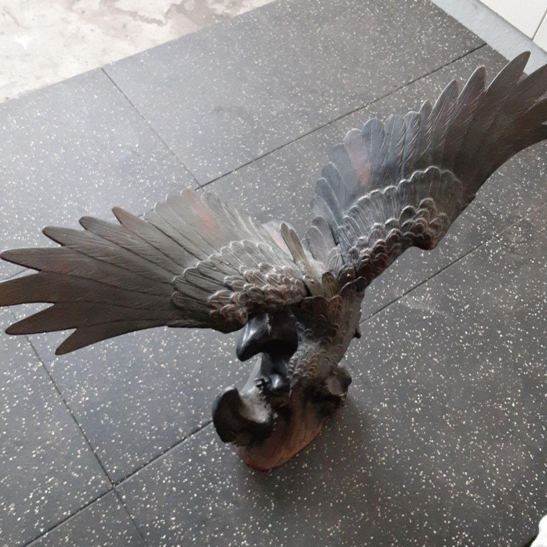 希少大きな鷲の銅製品の金属置物アートオブジェ 希少大きな鷲の銅製品の金属置物アートオブジェ