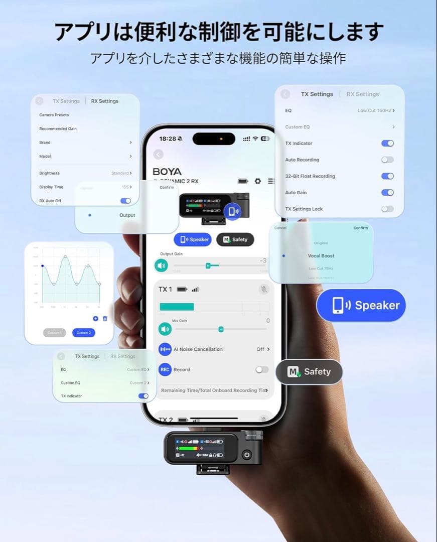 新品　BOYA BOYAMIC2 ワイヤレスピンマイク