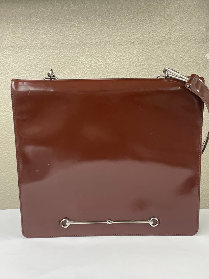 GUCCI ブラウン ホースビット　ショルダーバッグ　オールド　ヴィンテージ