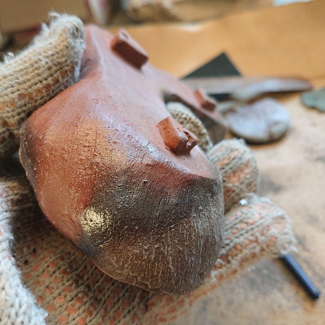 2419】三連鉢…備前焼 - メルカリ