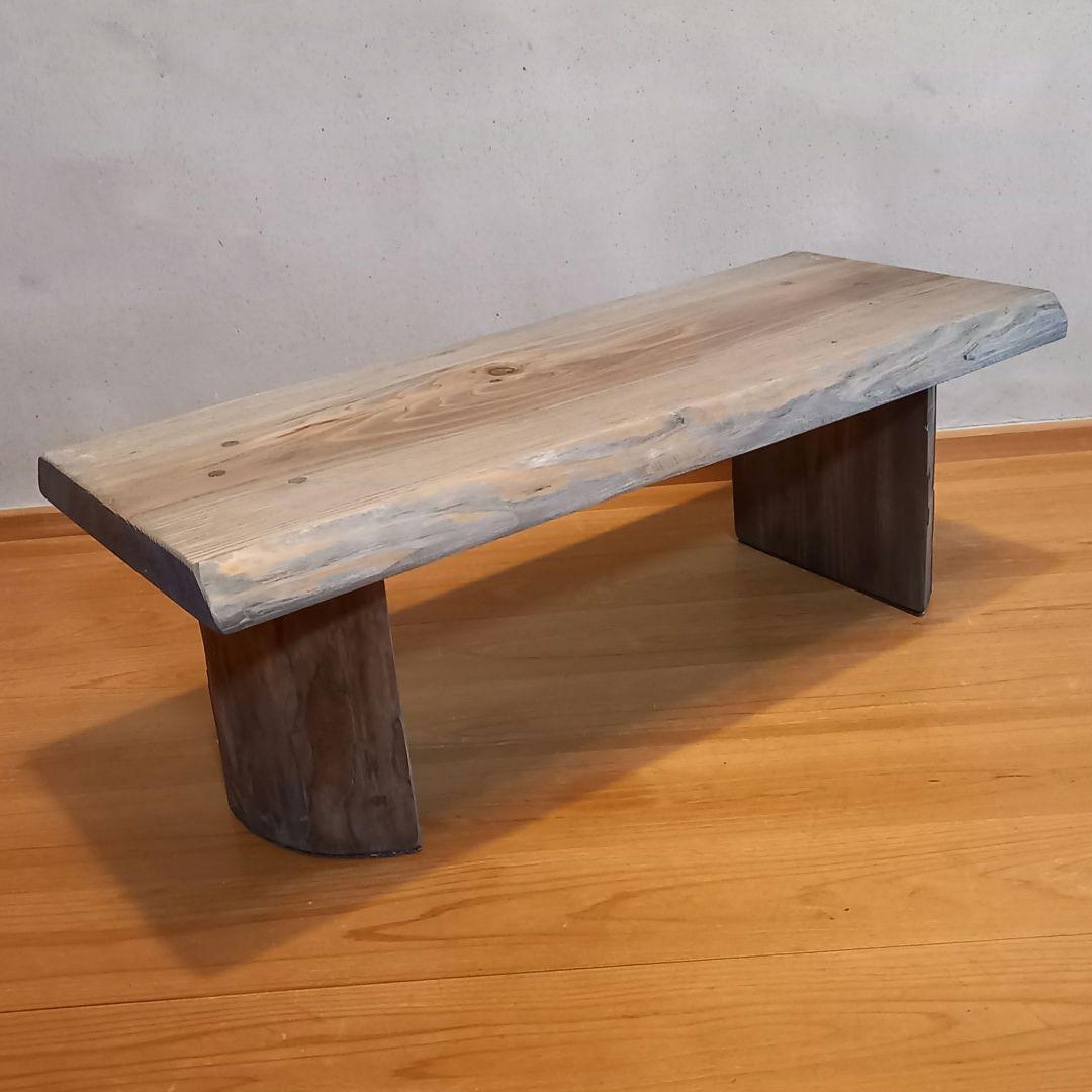 一点モノ　杉古材屋根材、梁使用リメイク品　スツールベンチハーフログ 一点モノ 杉古材屋根材、梁使用リメイク品 スツールベンチハーフログ