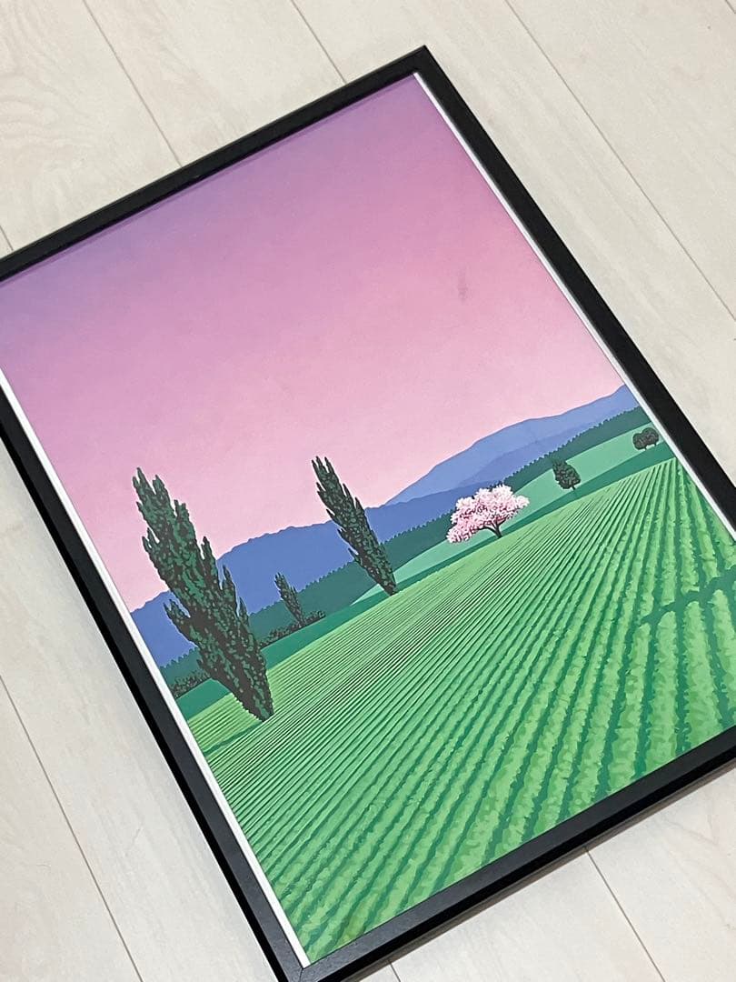 額縁付き】 永井博（Hiroshi Nagai） A2ポスター 緑