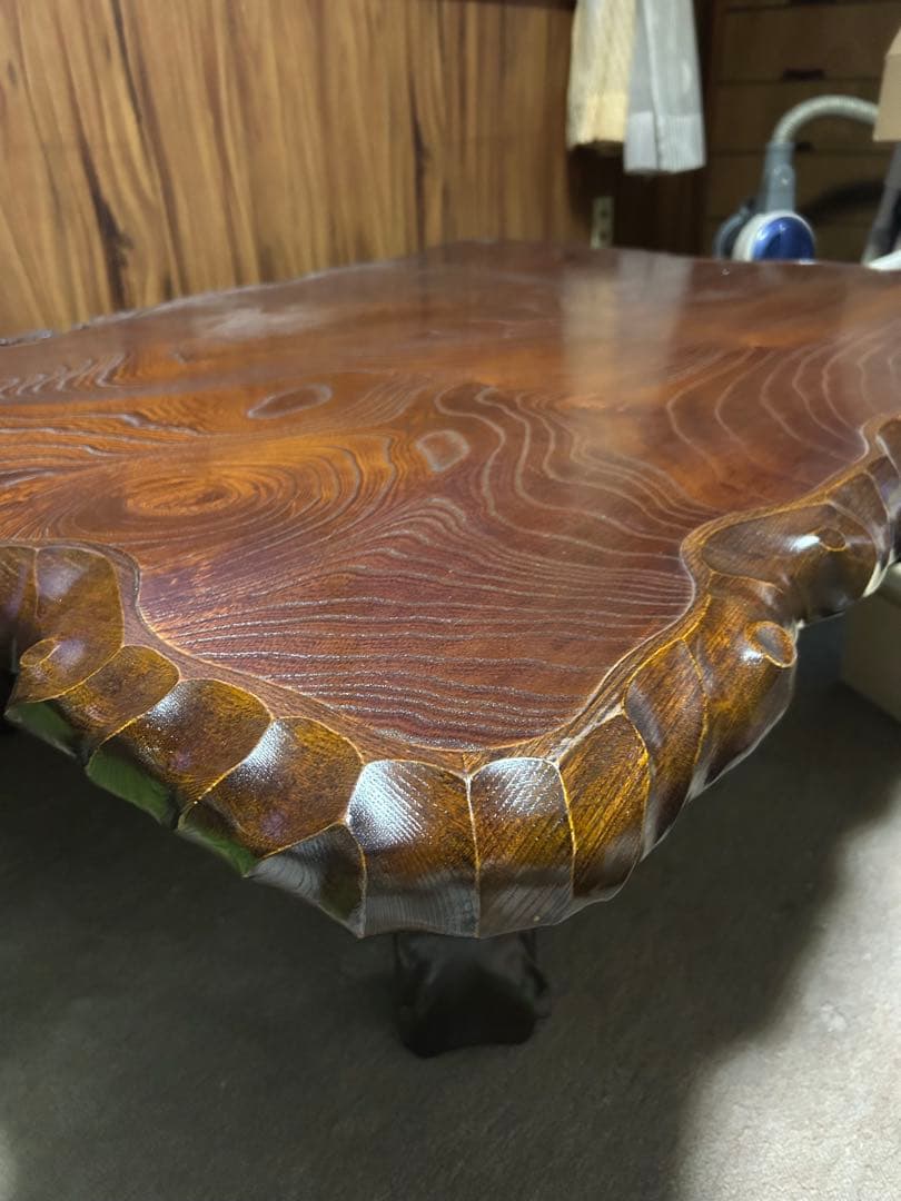 一枚板 テーブル 座卓、ローテーブル ヴィンテージ品 レトロ 昭和