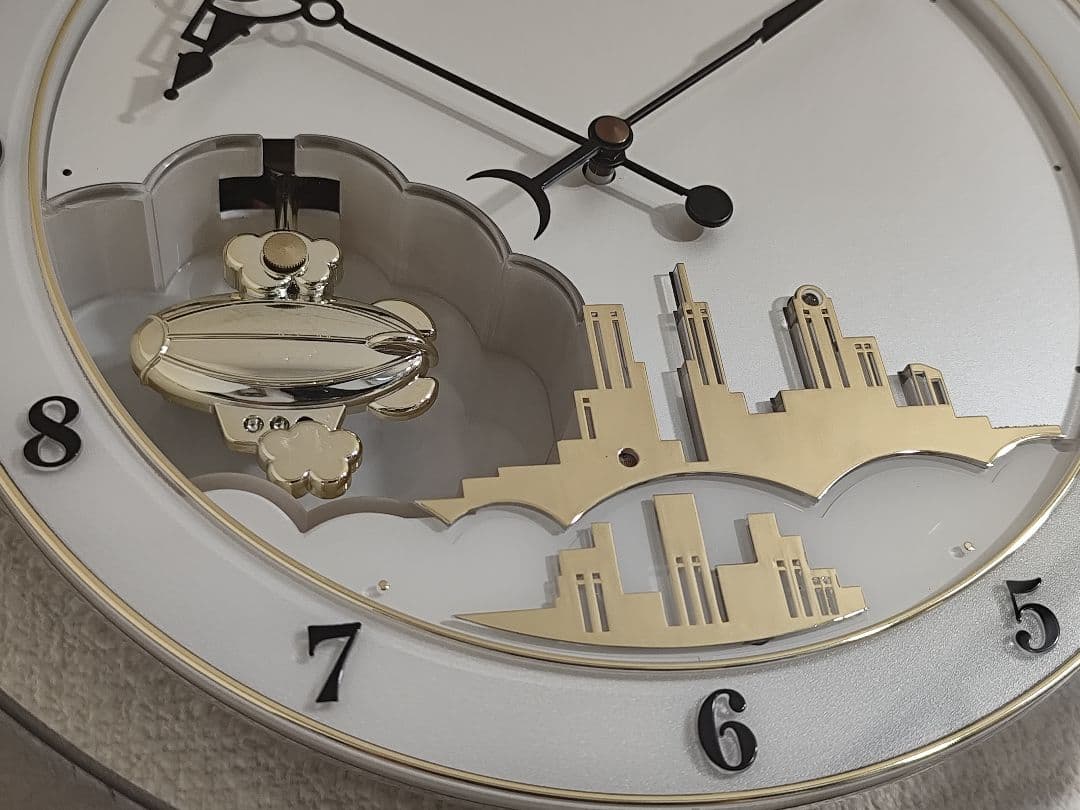 スモールワールド ホバー からくり時計 メロディ 遊針 動作確認済み レア 白