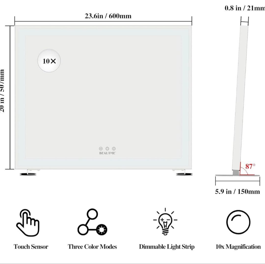 女優ミラー　BEAUTME LED照明付き
