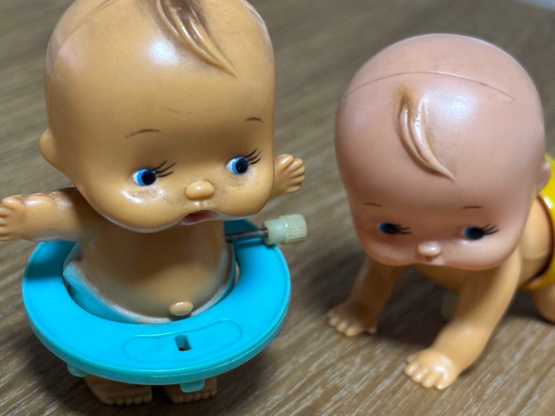 【超レア】昭和レトロ　ネジでよちよち歩く赤ちゃん人形✖️2体セット