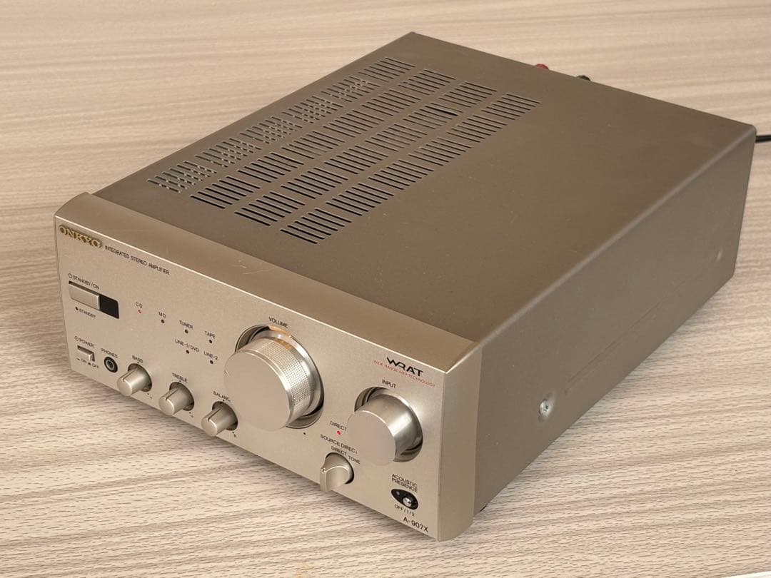 美品★ONKYO A-907X プリメインアンプ ◾️純正リモコン付き ONKYO プリメインアンプ A-907X【動作確認済み】美品 - メルカリ