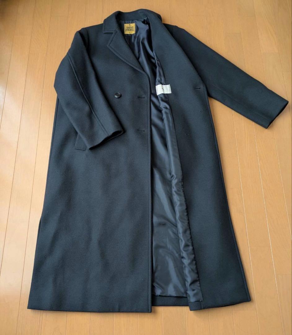 ハミルトン ダブルチェスター ロングコート ネイビー 冬コートの通販は