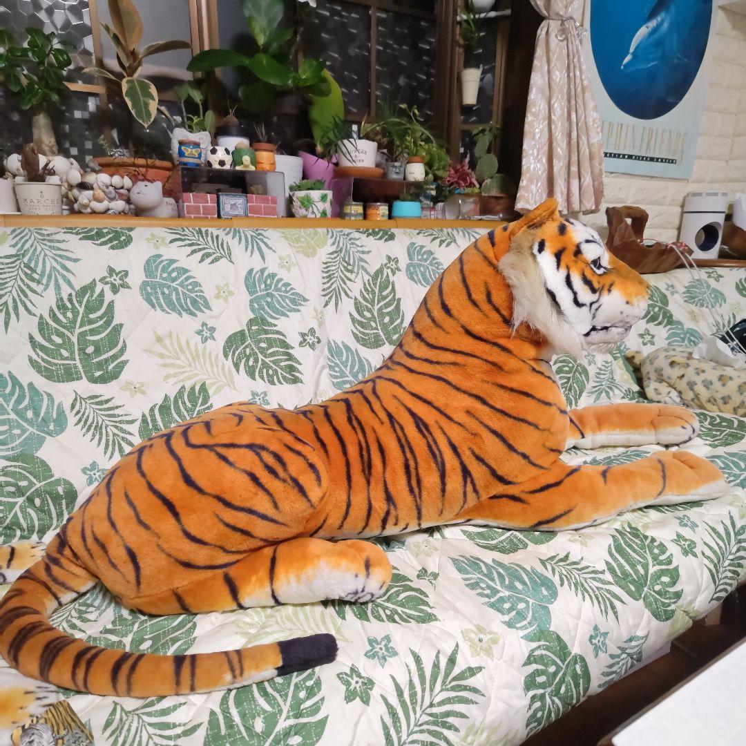 特大リアルタイガーぬいぐるみ！リアルマニアルぬいぐるみマットセット❣