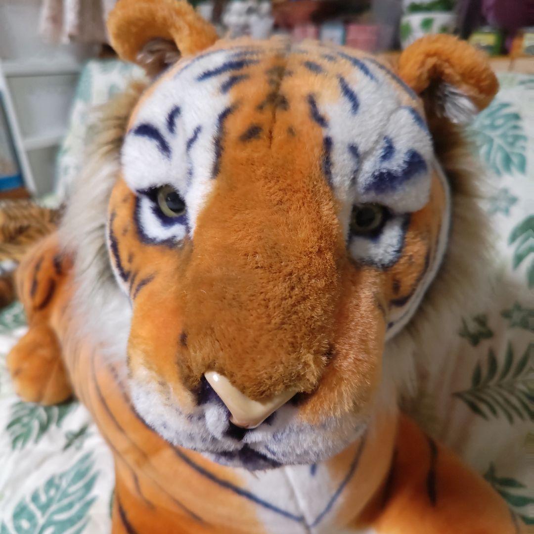 特大リアルタイガーぬいぐるみ！リアルマニアルぬいぐるみマットセット❣