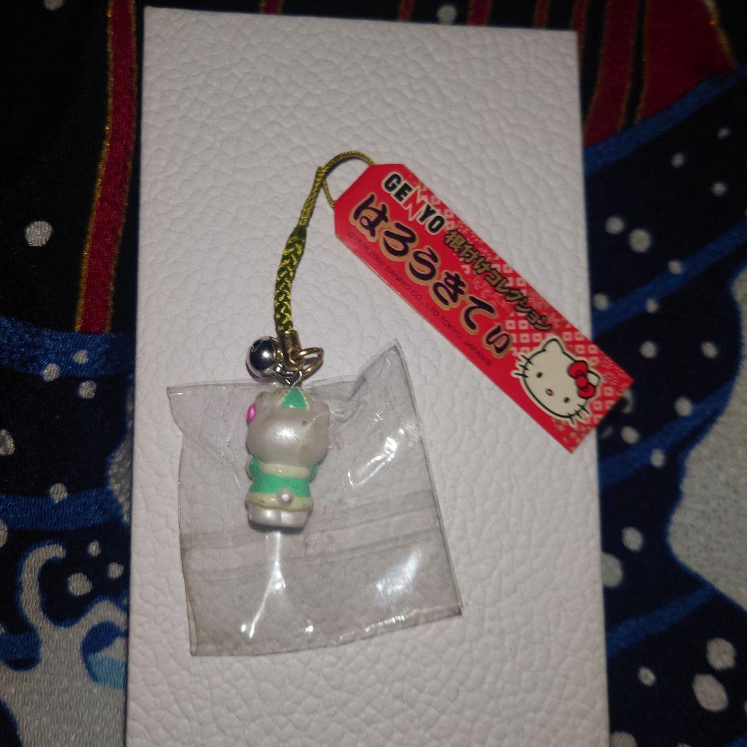 へ*可様 ハローキティ　根付　GENYO　ストラップ　2002年　ゲンヨー