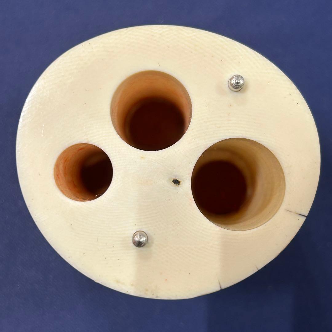 象牙風 ハンコ置き 印鑑置 総重量331.2g 縦約82.4㎜ 横約