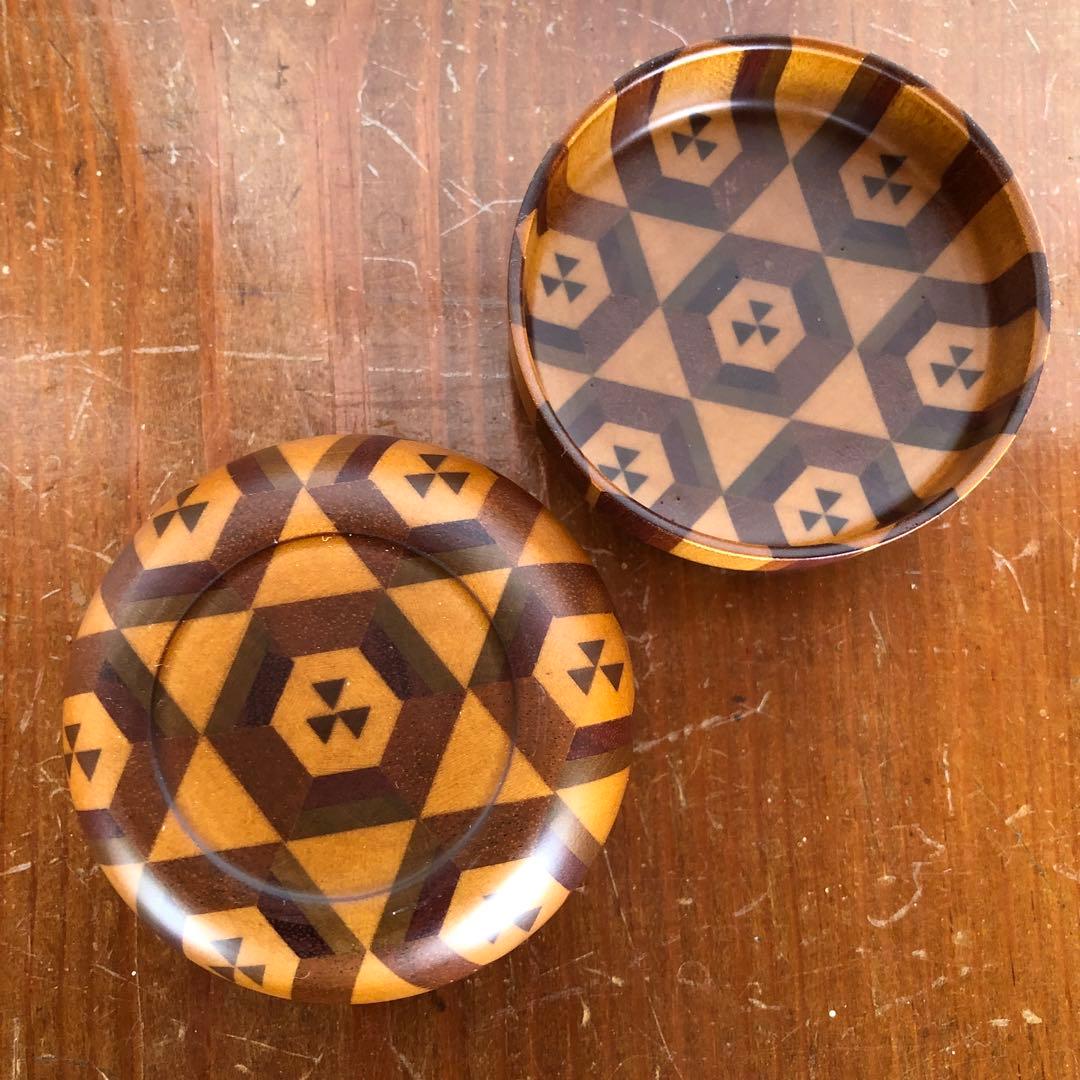 寄木細工 箱根細工 棗 なつめ 無垢 ボンボニエール 合子 茶道具 小物