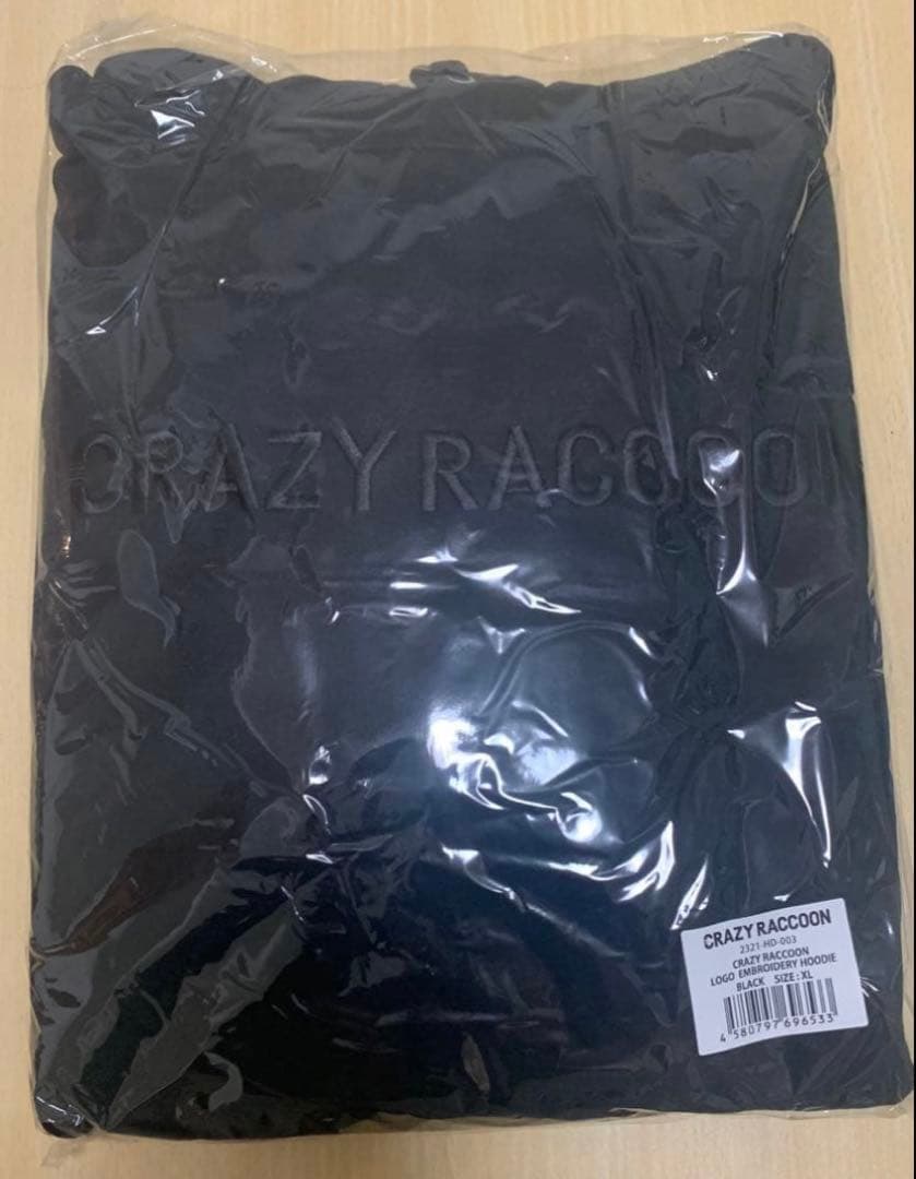 新品CRAZYRACCOON LOGO EMBROIDERY HOODIE XL