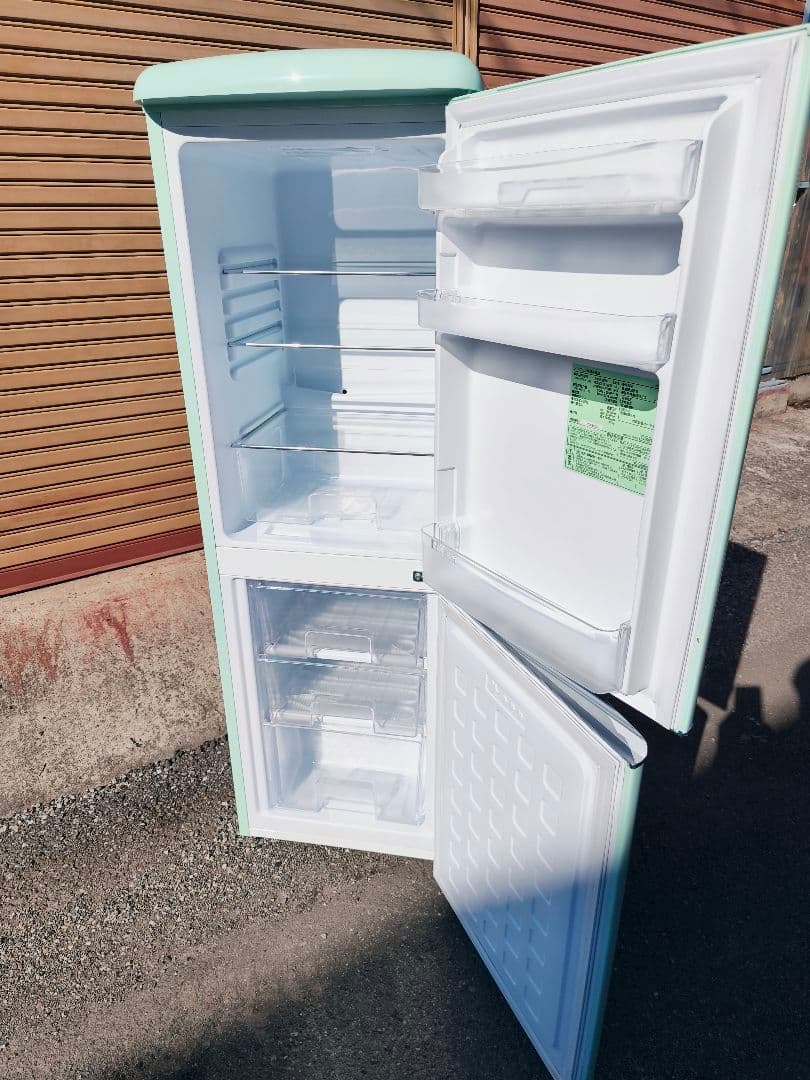 関東限 20年 条件で配送無 レトロ冷蔵庫 レトロデザイン冷蔵庫 冷蔵庫 2ドア