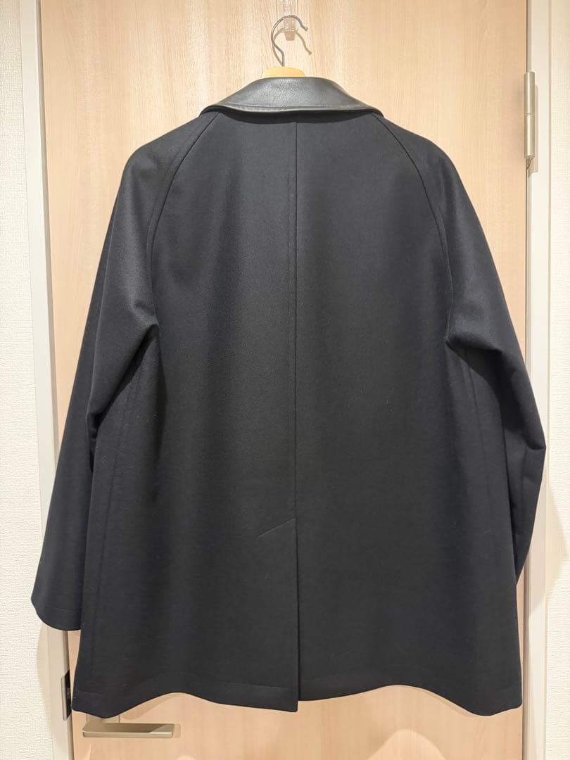 Edition Super120's ライトメルトンバルカマンコート ブラックS