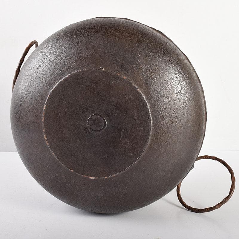 茶道具　釜師　宝積正一作　相生松紋　真形釜　共箱　M　4739B