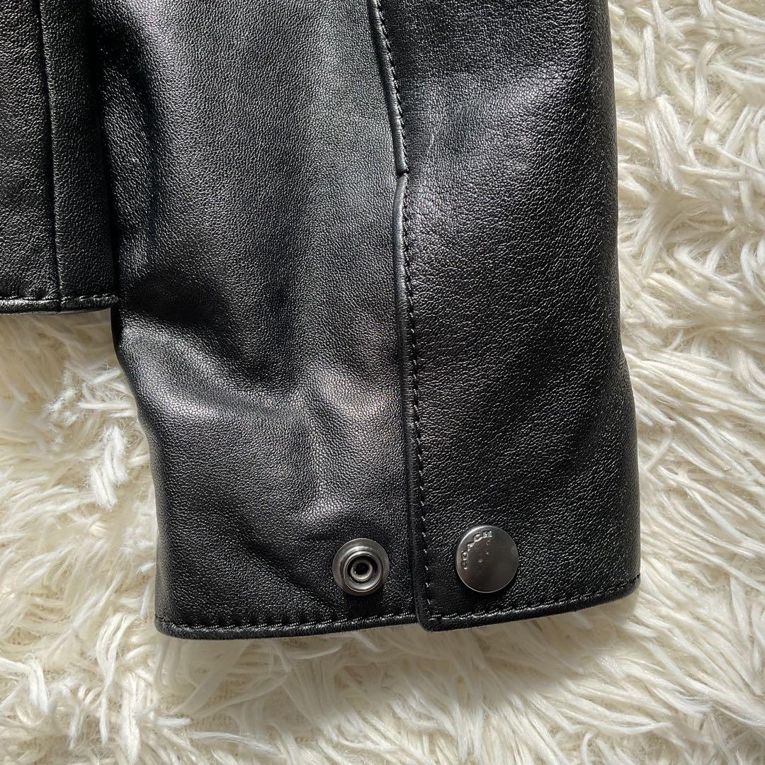 未使用級✨COACH レザージャケット シングルライダース M 黒 88799