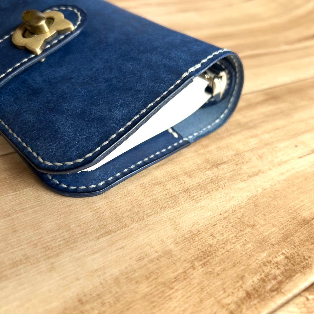 ミニ6システム手帳　手帳カバー B7判 イタリアンレザー　コラージュノート