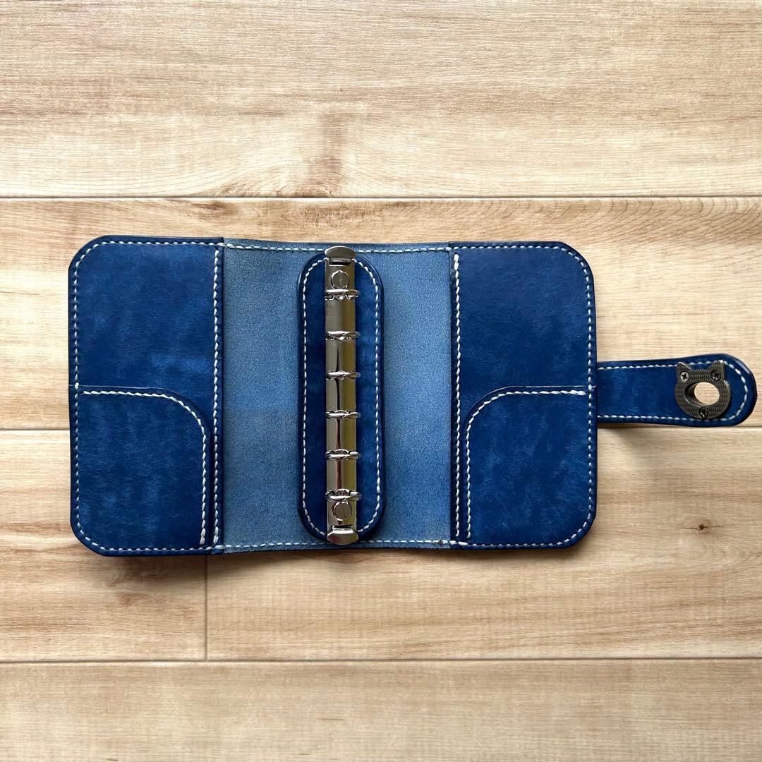 ミニ6システム手帳　手帳カバー B7判 イタリアンレザー　コラージュノート