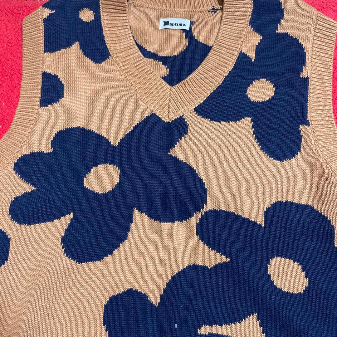 Nissy 西島隆弘 ナップタイム naptime. ニットベスト 花柄 - メルカリ