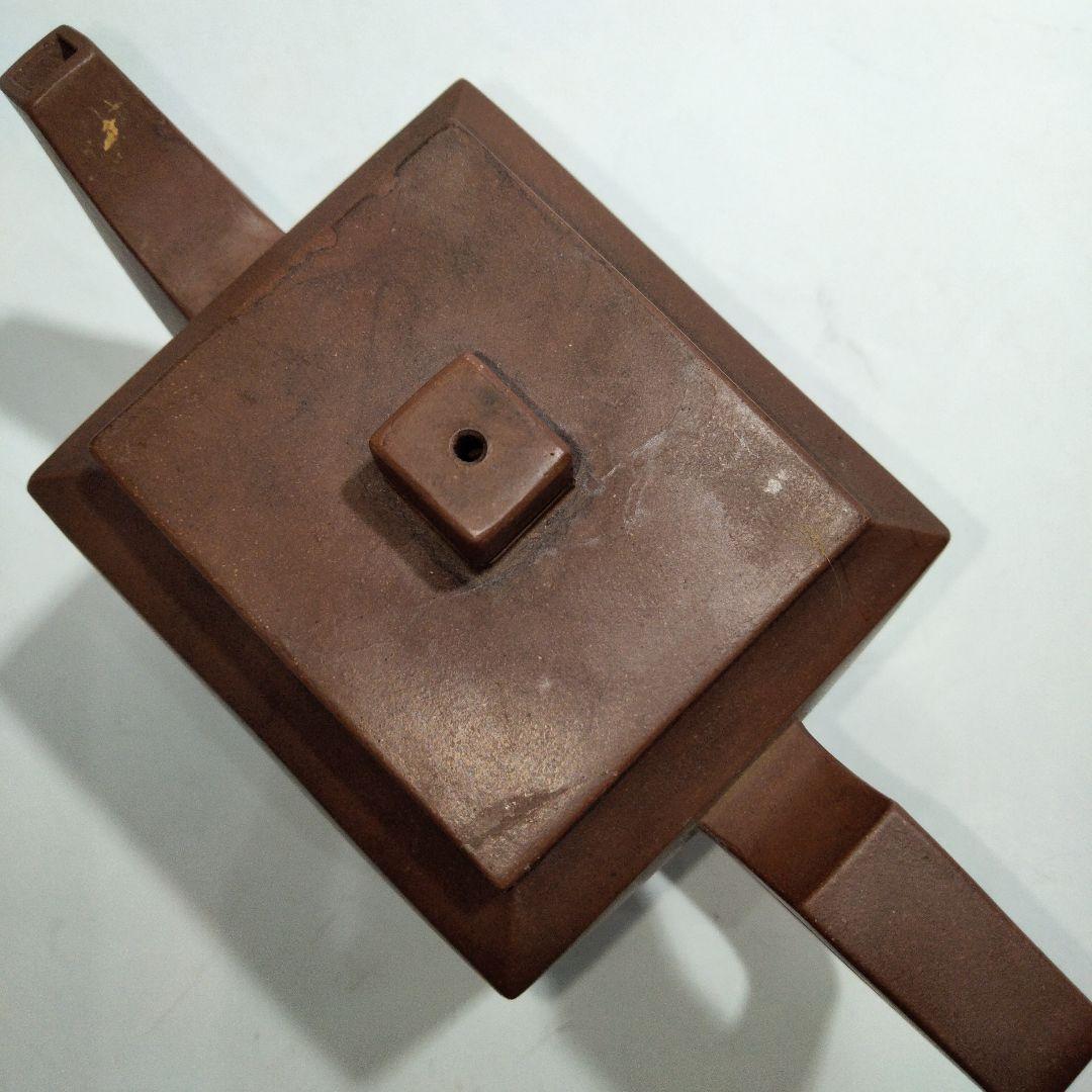 o85-8　中国古い朱泥急須　在銘刻印有　希少品　D