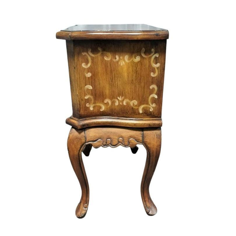 USA製 アンティーク 木製 ナイトキャビネット サイドテーブル 3段