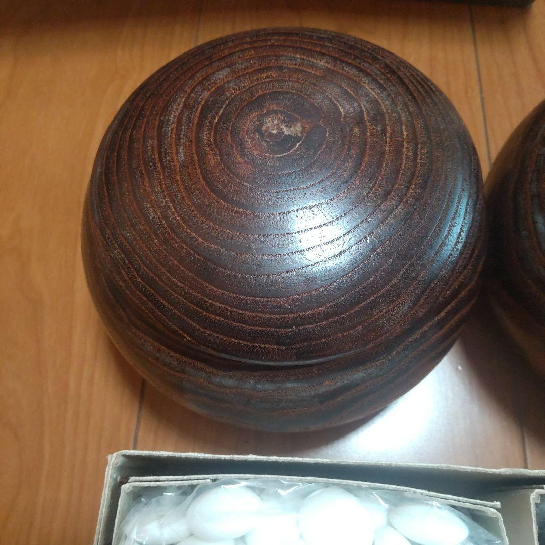 栗碁笥　超特大とガラス製碁石　共に新品