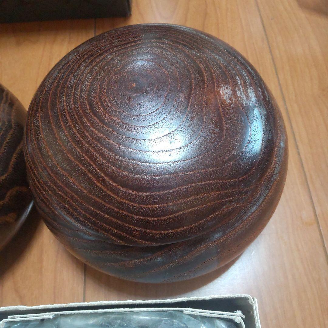 栗碁笥　超特大とガラス製碁石　共に新品