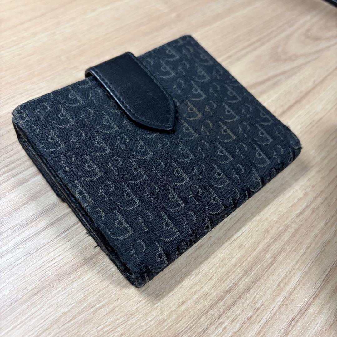 Dior ブラック 二つ折り財布 - メルカリ