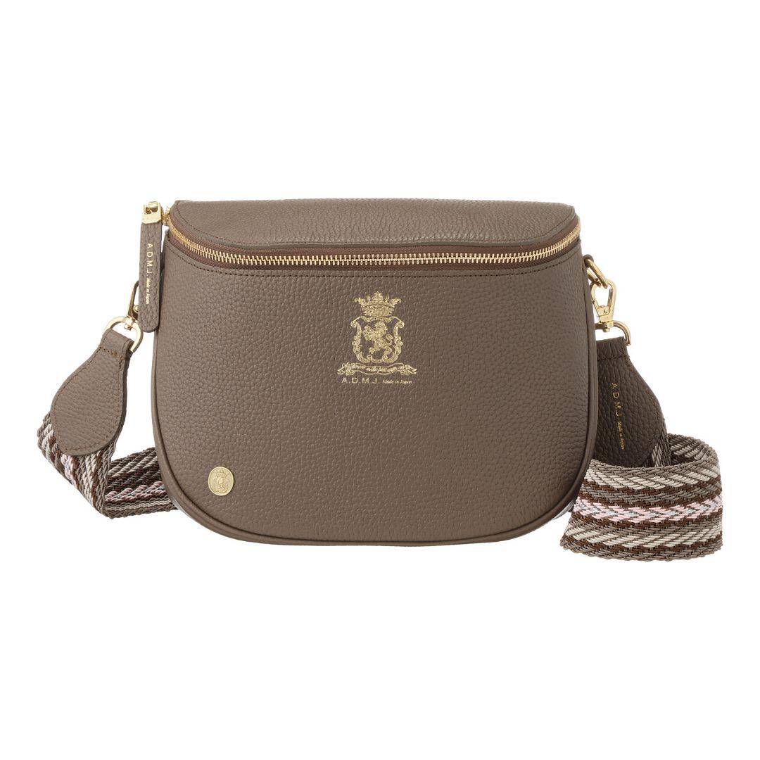 週末セール★新品ADMJ 牛革シュリンク型押し クロスボディバッグ